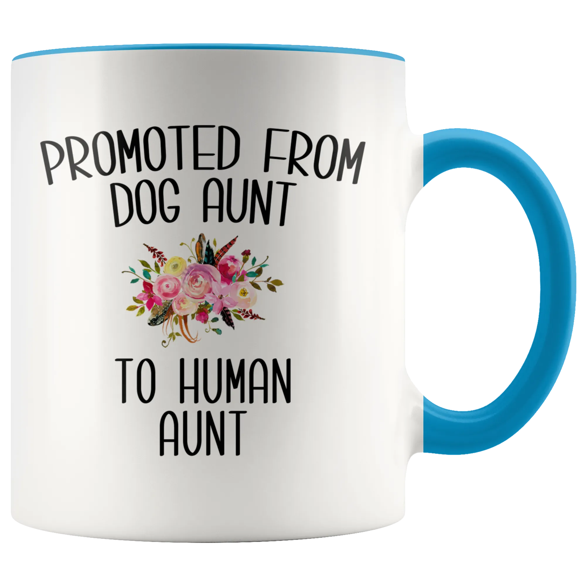 Promoted From Dog Aunt To Human Aunt Mug New Aunt Pregnancy Announcement Aunt Reveal Gift for Her Baby Shower Gifts