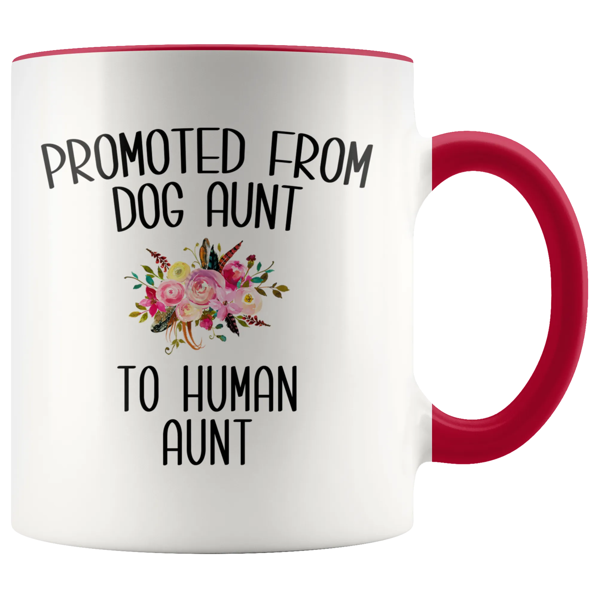 Promoted From Dog Aunt To Human Aunt Mug New Aunt Pregnancy Announcement Aunt Reveal Gift for Her Baby Shower Gifts