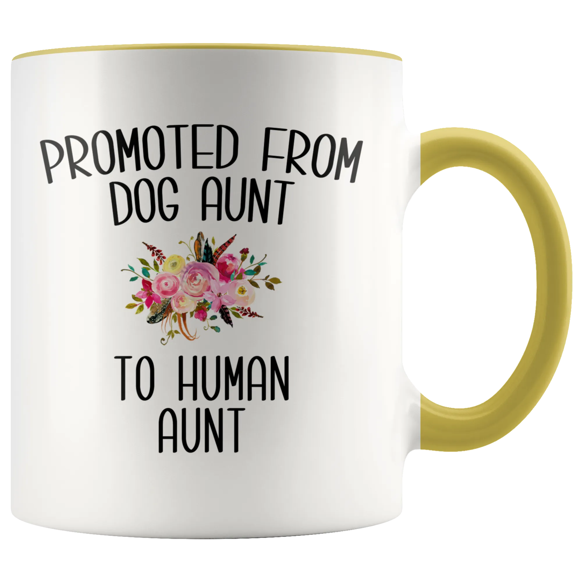Promoted From Dog Aunt To Human Aunt Mug New Aunt Pregnancy Announcement Aunt Reveal Gift for Her Baby Shower Gifts