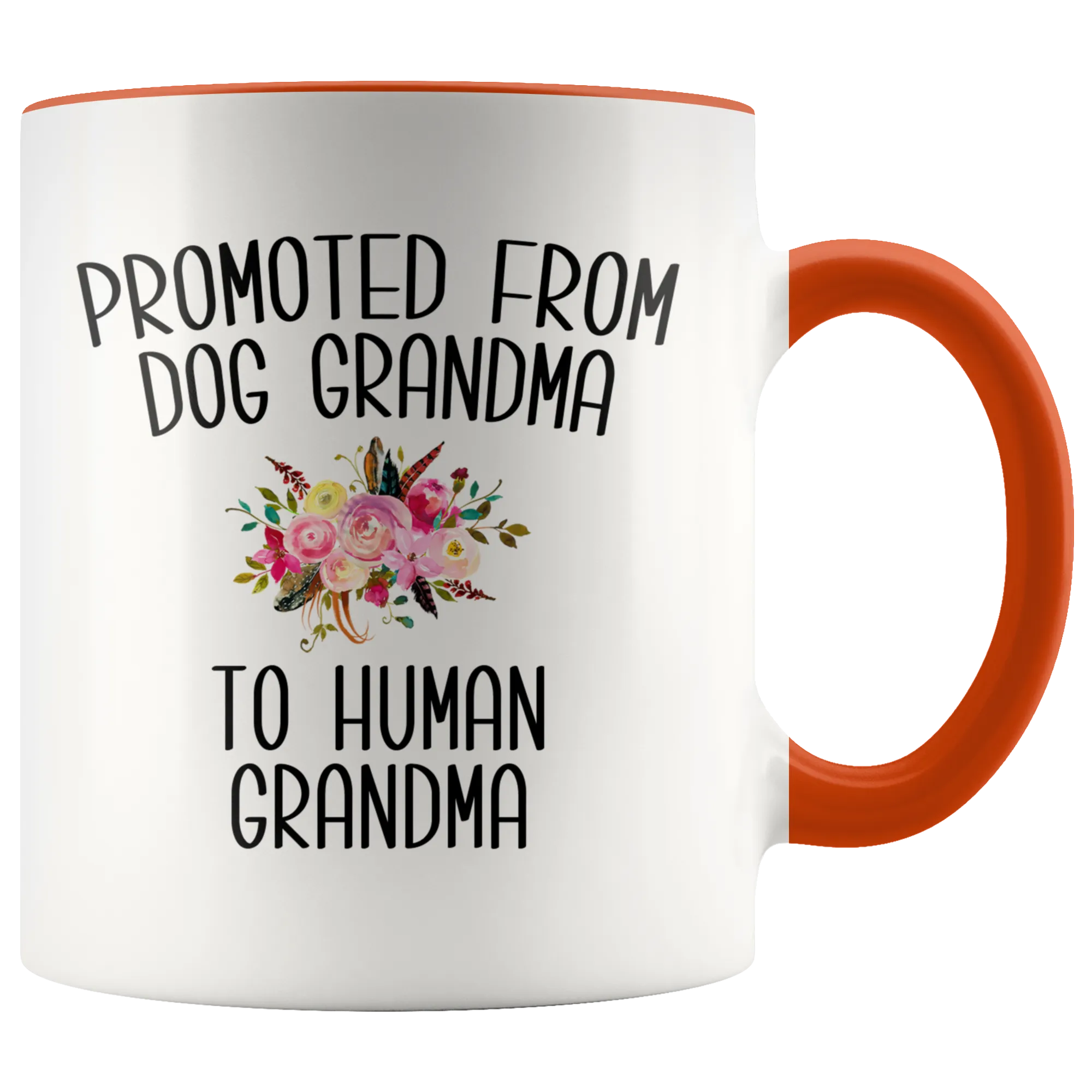 Promoted From Dog Grandma To Human Grandma Coffee Mug Grandma Pregnancy Announcement Cup Mother in Law Reveal Gift for Her