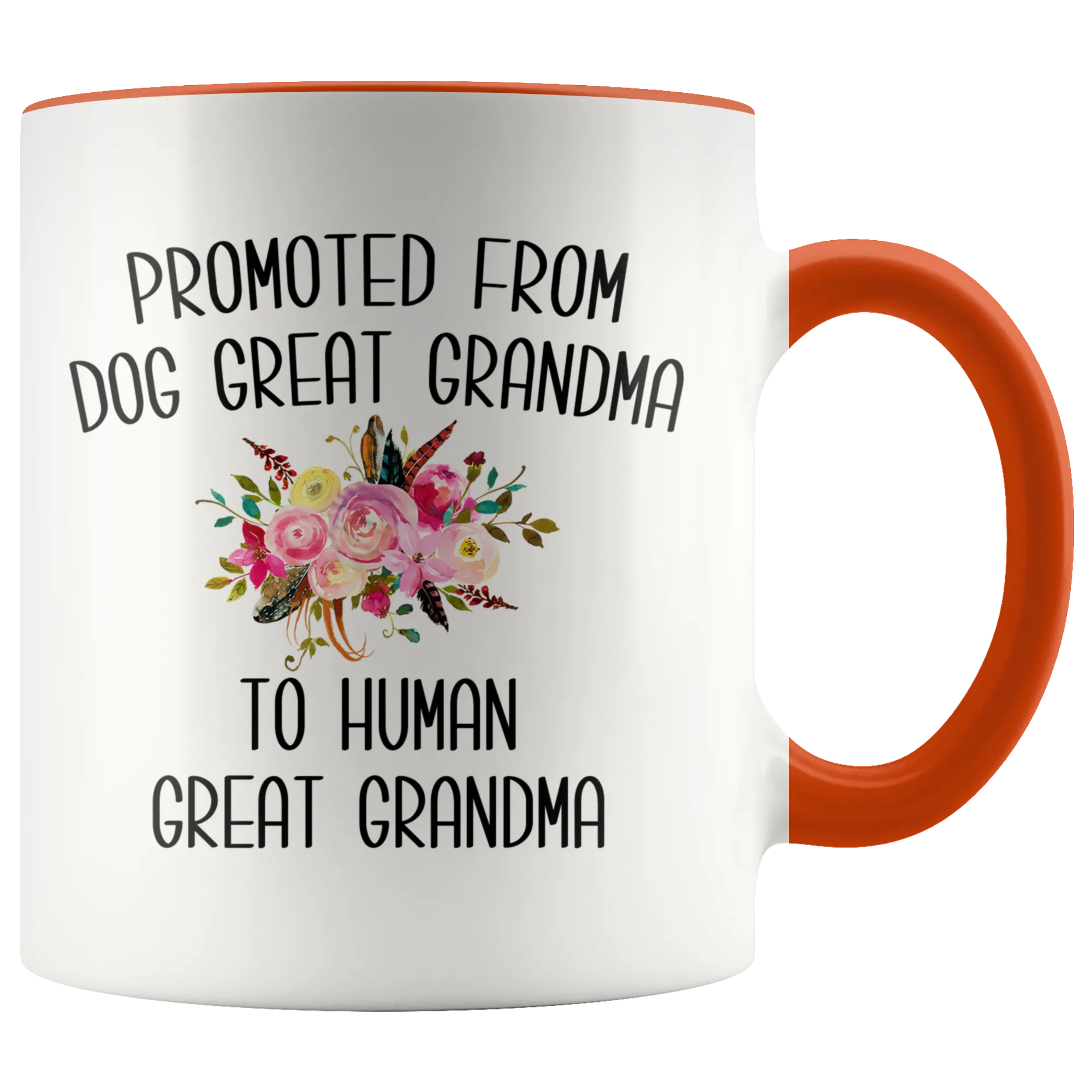 Promoted From Dog Great Grandma To Human Great Grandma Mug Great Grandmother Pregnancy Announcement Reveal Gift for Her