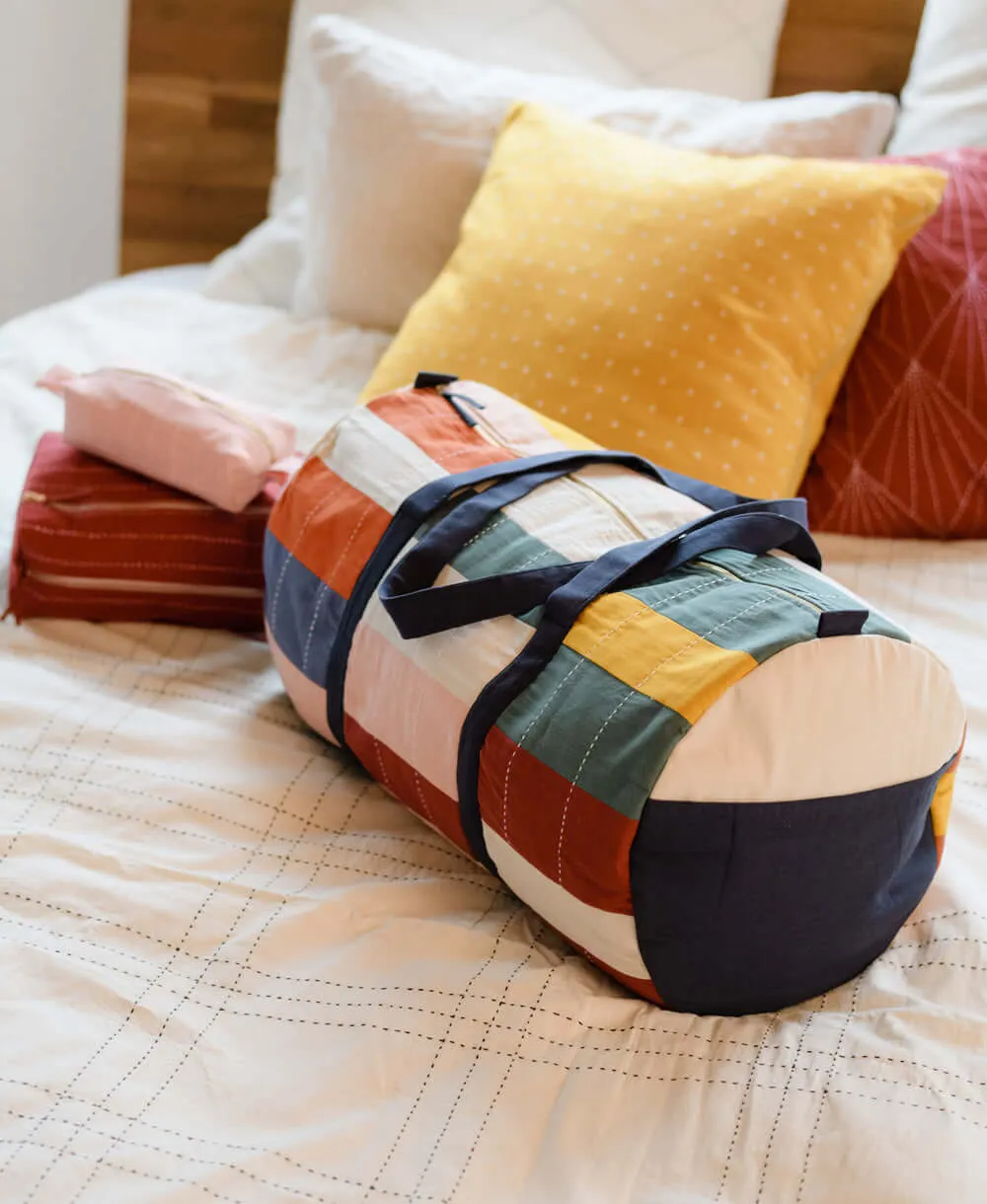 Quilted Weekender Duffel Bag