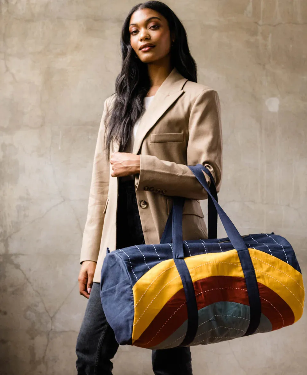 Quilted Weekender Duffel Bag