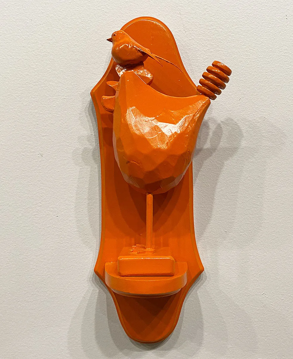 "A Bird on the Head" Shelfie by Ann Baer