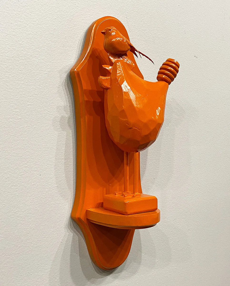 "A Bird on the Head" Shelfie by Ann Baer