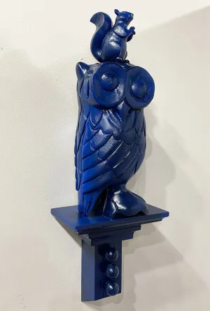 "Navy Owl" Shelfie by Ann Baer