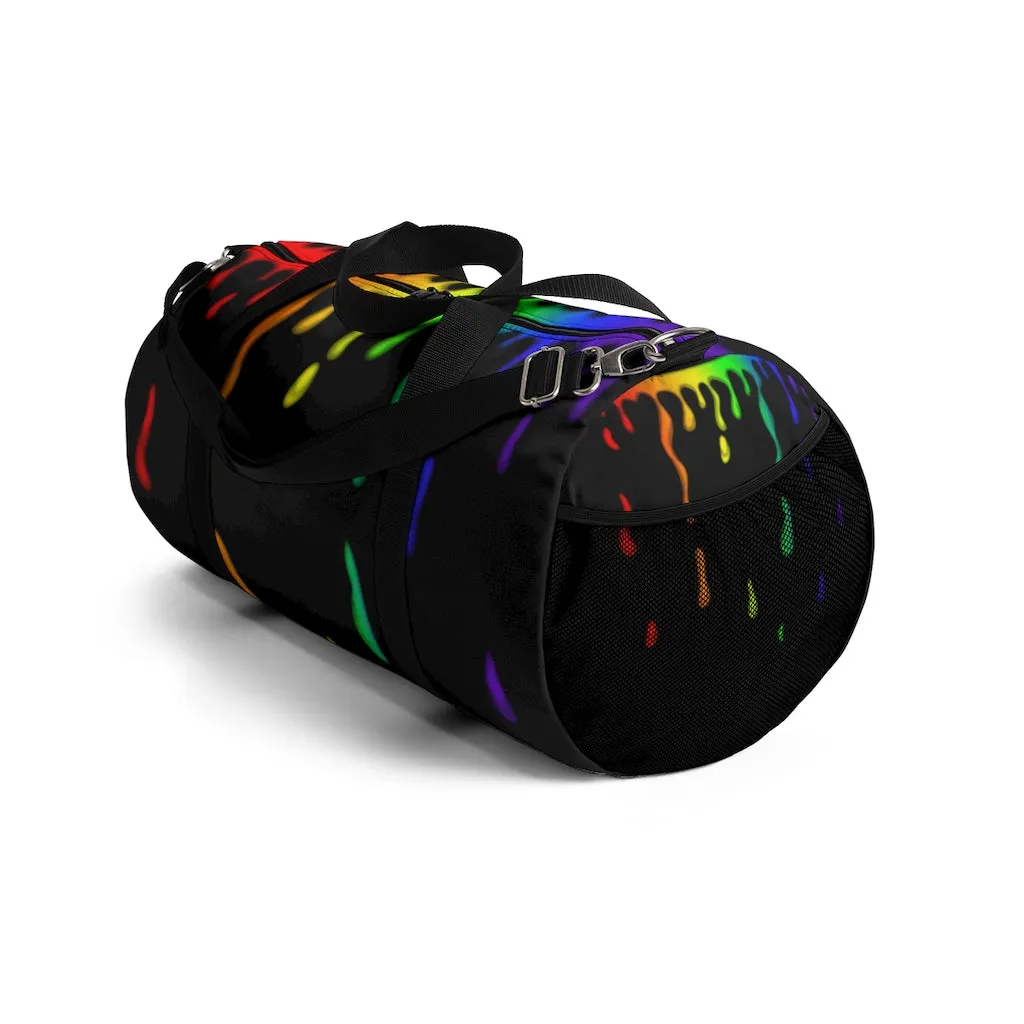 Rainbow Drip Duffel Bag