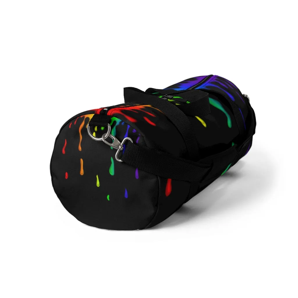 Rainbow Drip Duffel Bag