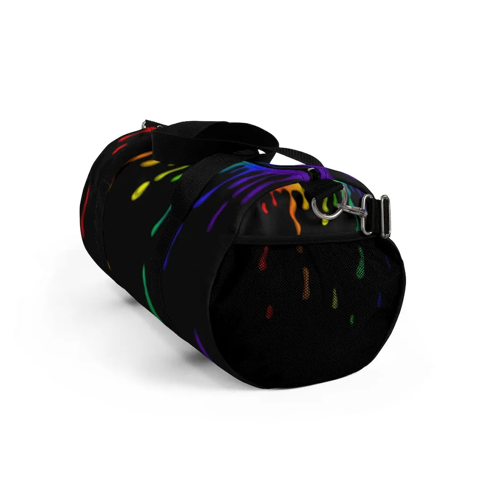 Rainbow Drip Duffel Bag