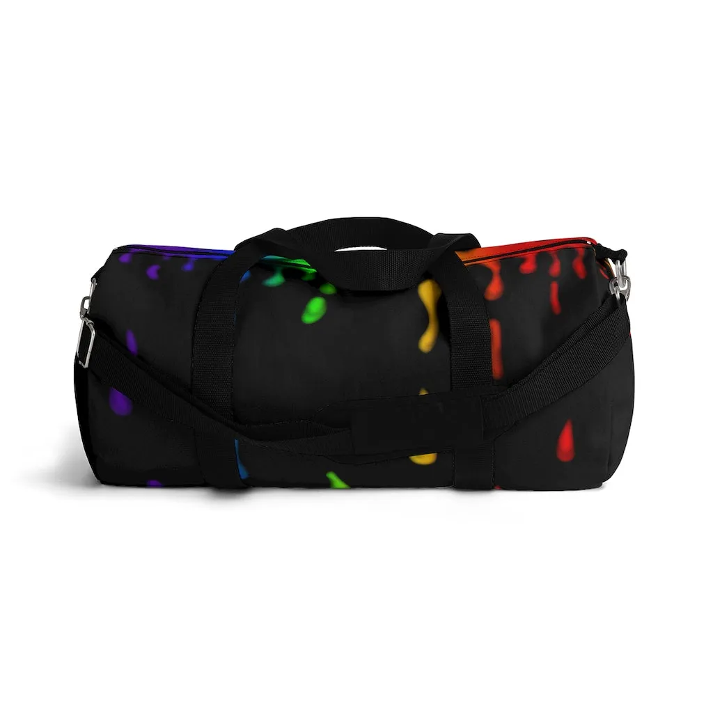 Rainbow Drip Duffel Bag