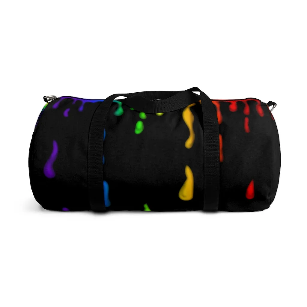 Rainbow Drip Duffel Bag