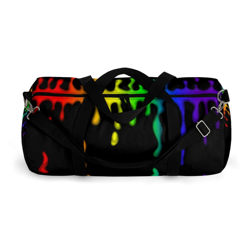 Rainbow Drip Duffel Bag