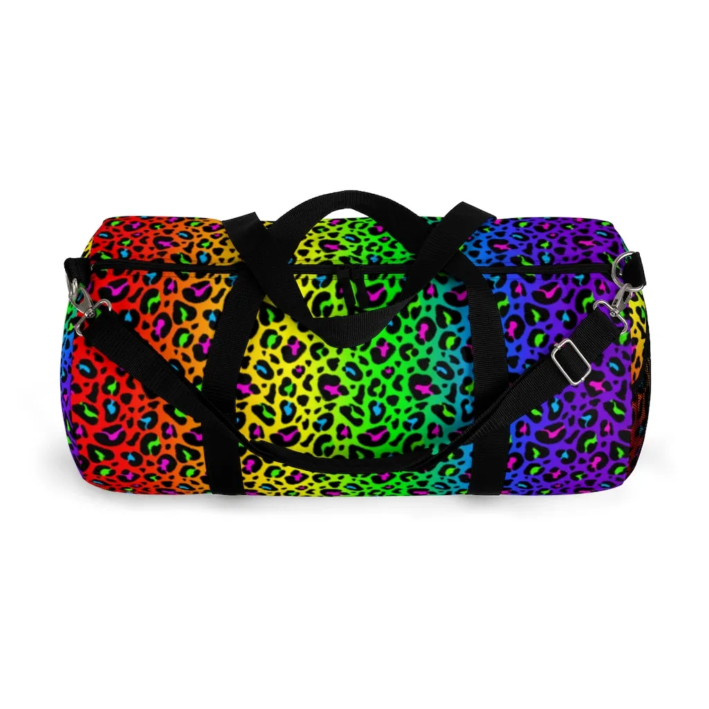 Rainbow Leopard Duffel Bag
