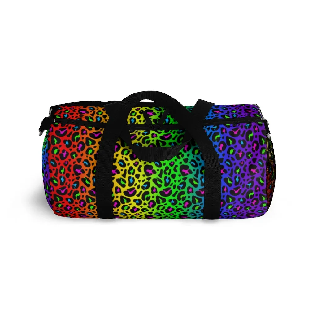 Rainbow Leopard Duffel Bag