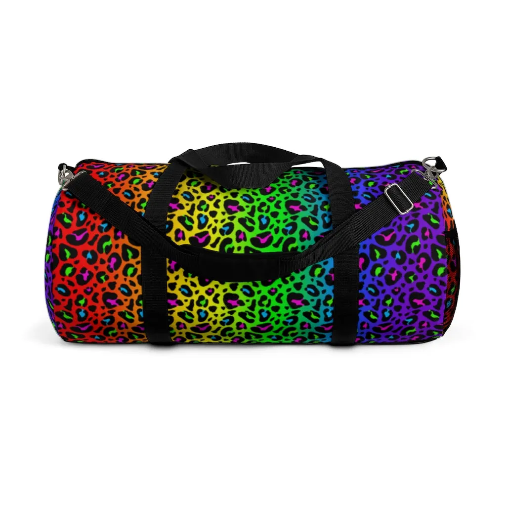 Rainbow Leopard Duffel Bag