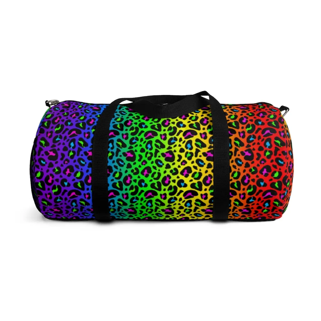 Rainbow Leopard Duffel Bag