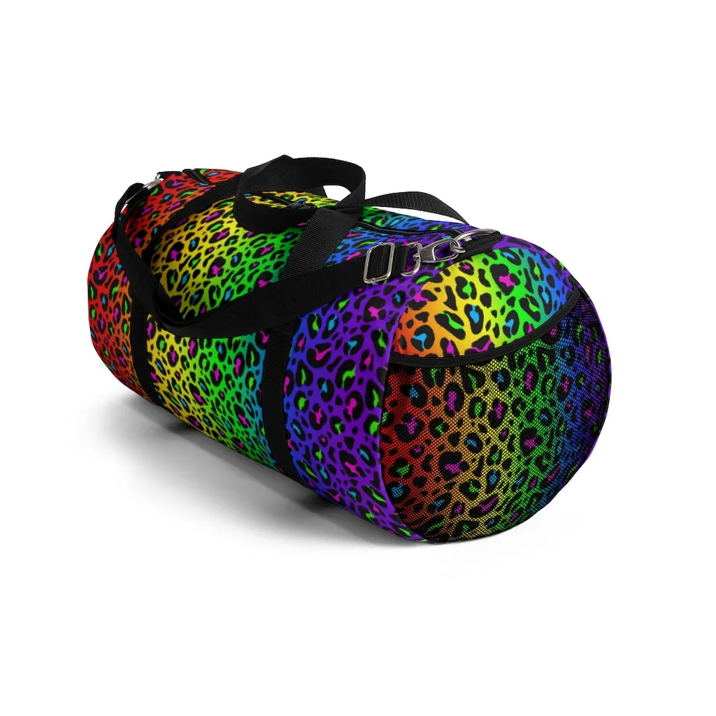 Rainbow Leopard Duffel Bag