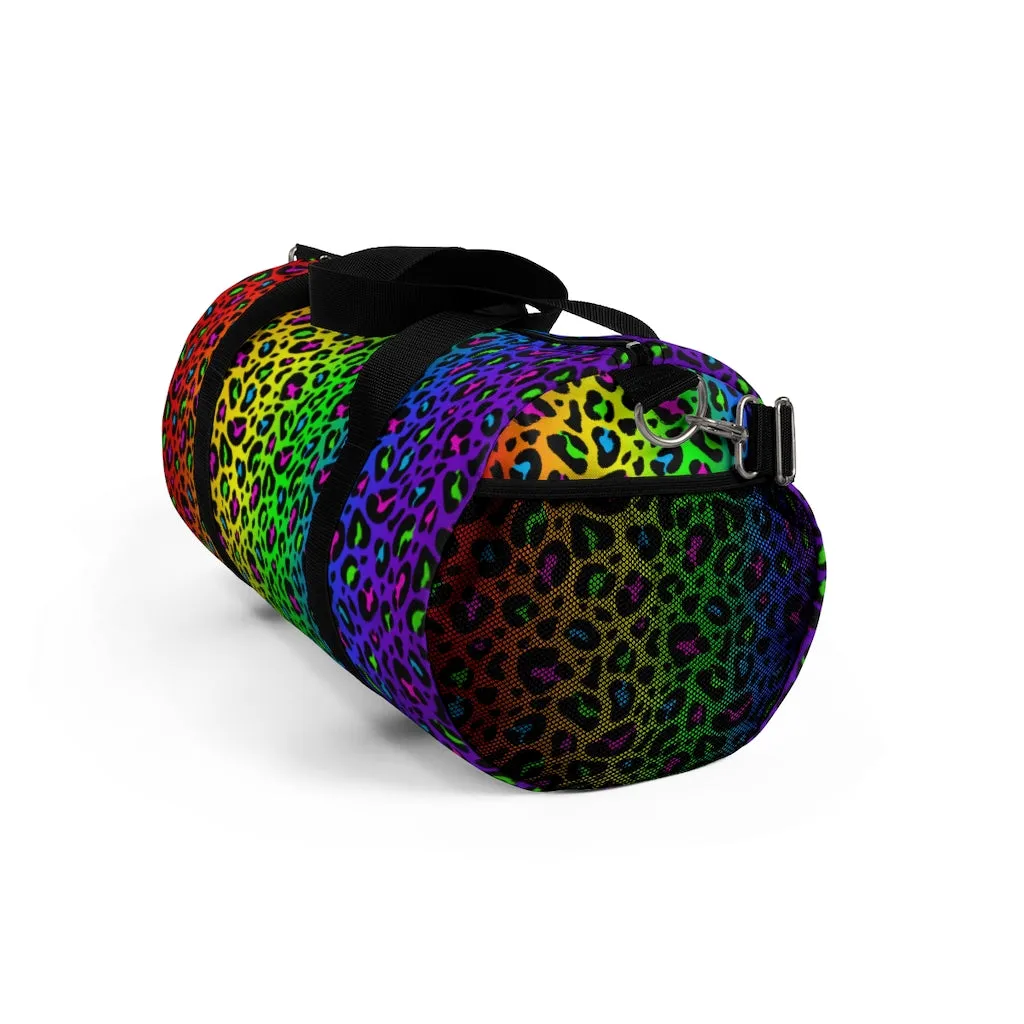 Rainbow Leopard Duffel Bag