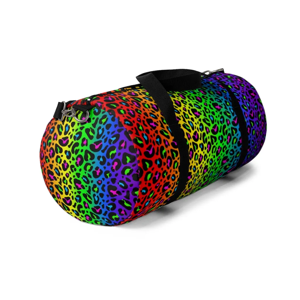 Rainbow Leopard Duffel Bag