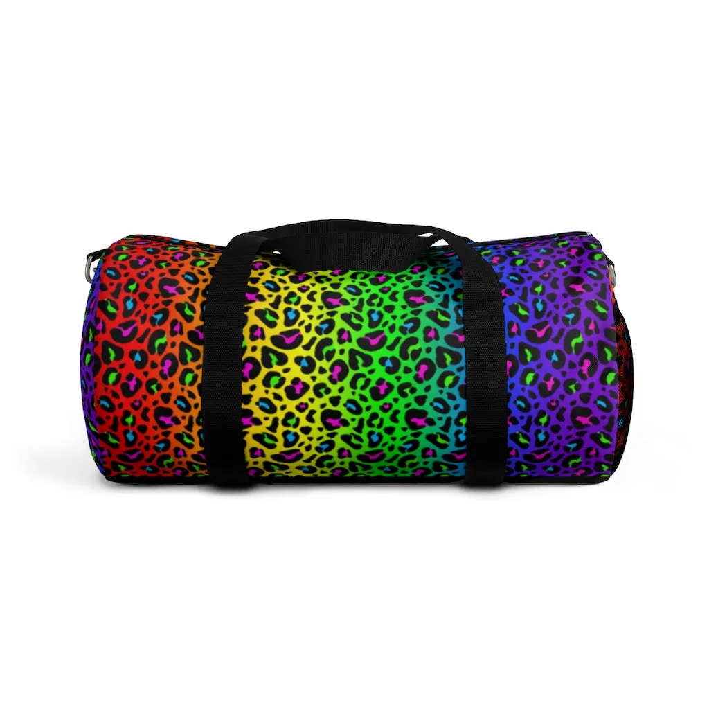 Rainbow Leopard Duffel Bag