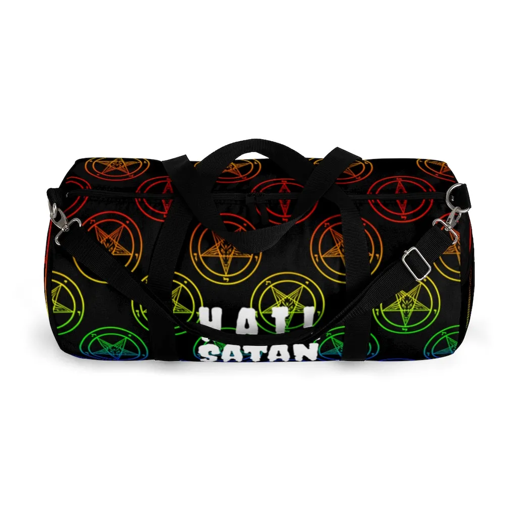 Rainbow Pentagram Baphomet Duffel Bag