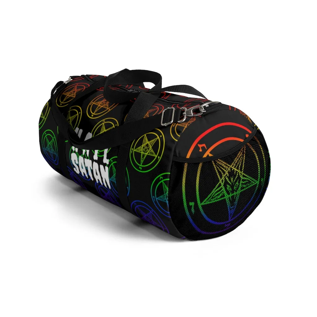 Rainbow Pentagram Baphomet Duffel Bag