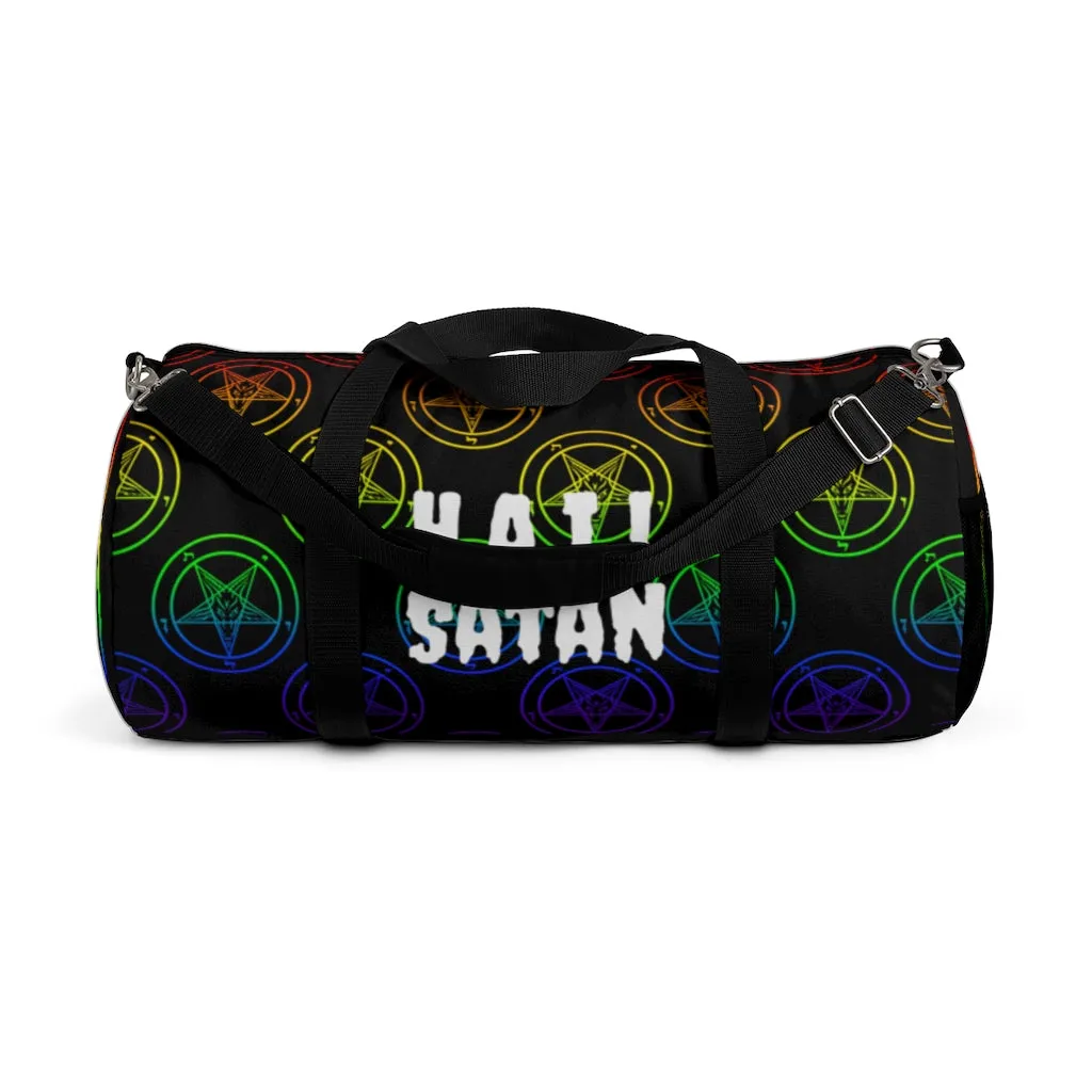 Rainbow Pentagram Baphomet Duffel Bag