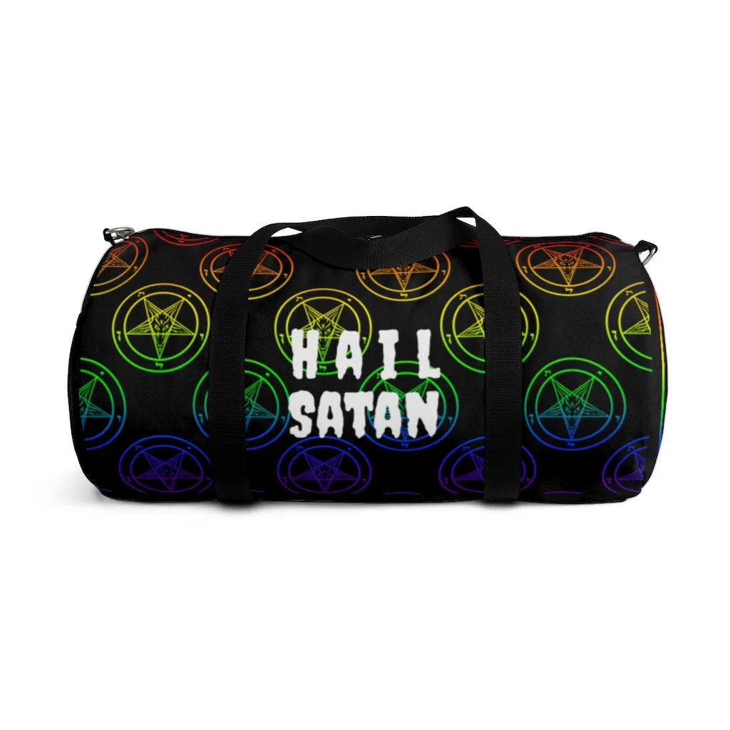 Rainbow Pentagram Baphomet Duffel Bag