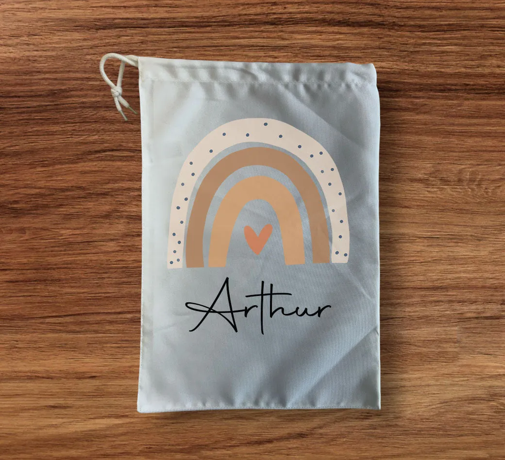 Rainbow Personalised Storage bag medium size