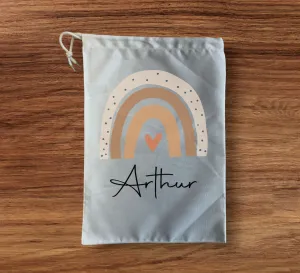 Rainbow Personalised Storage bag medium size
