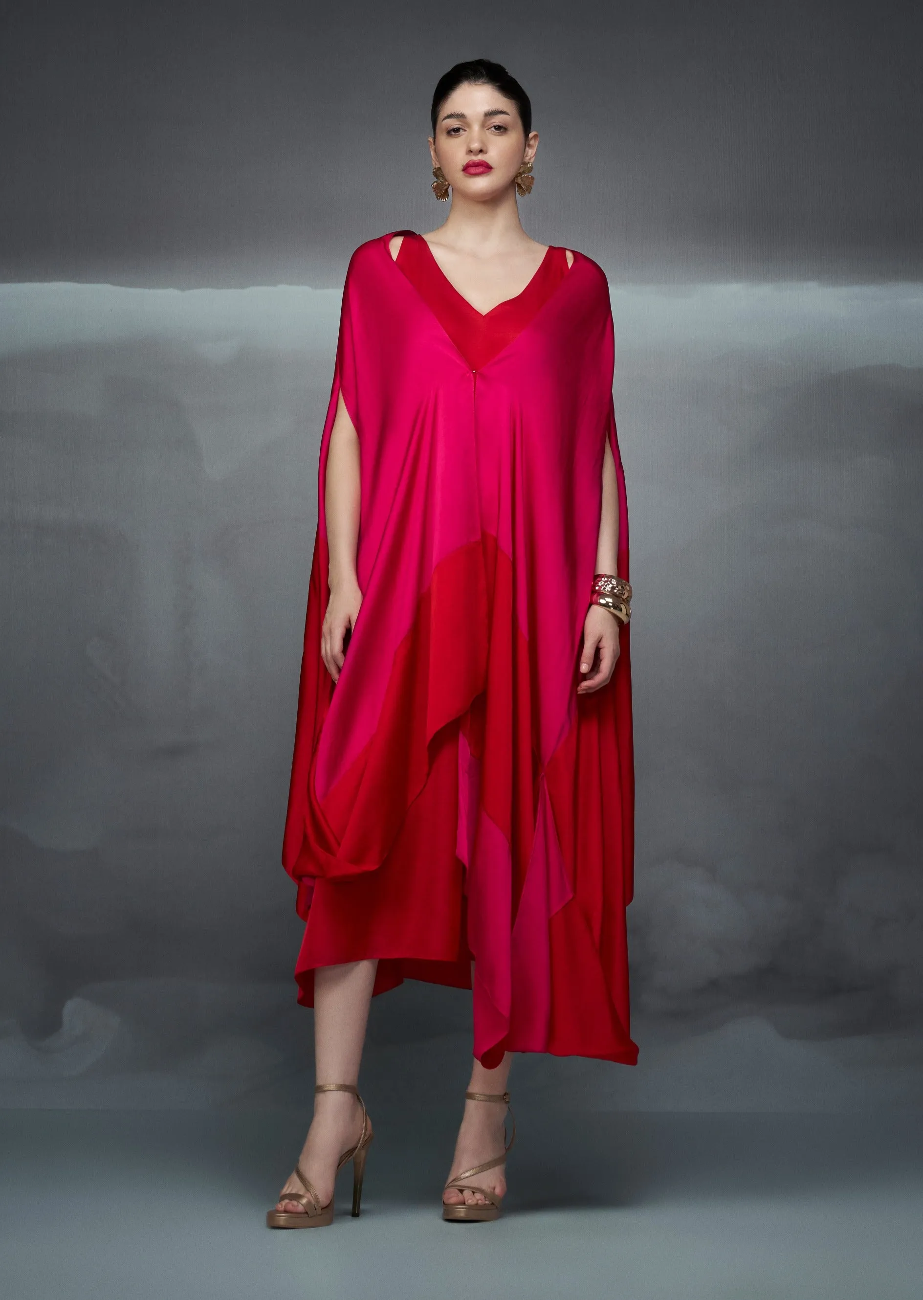 Red pink rothko jacket and dress