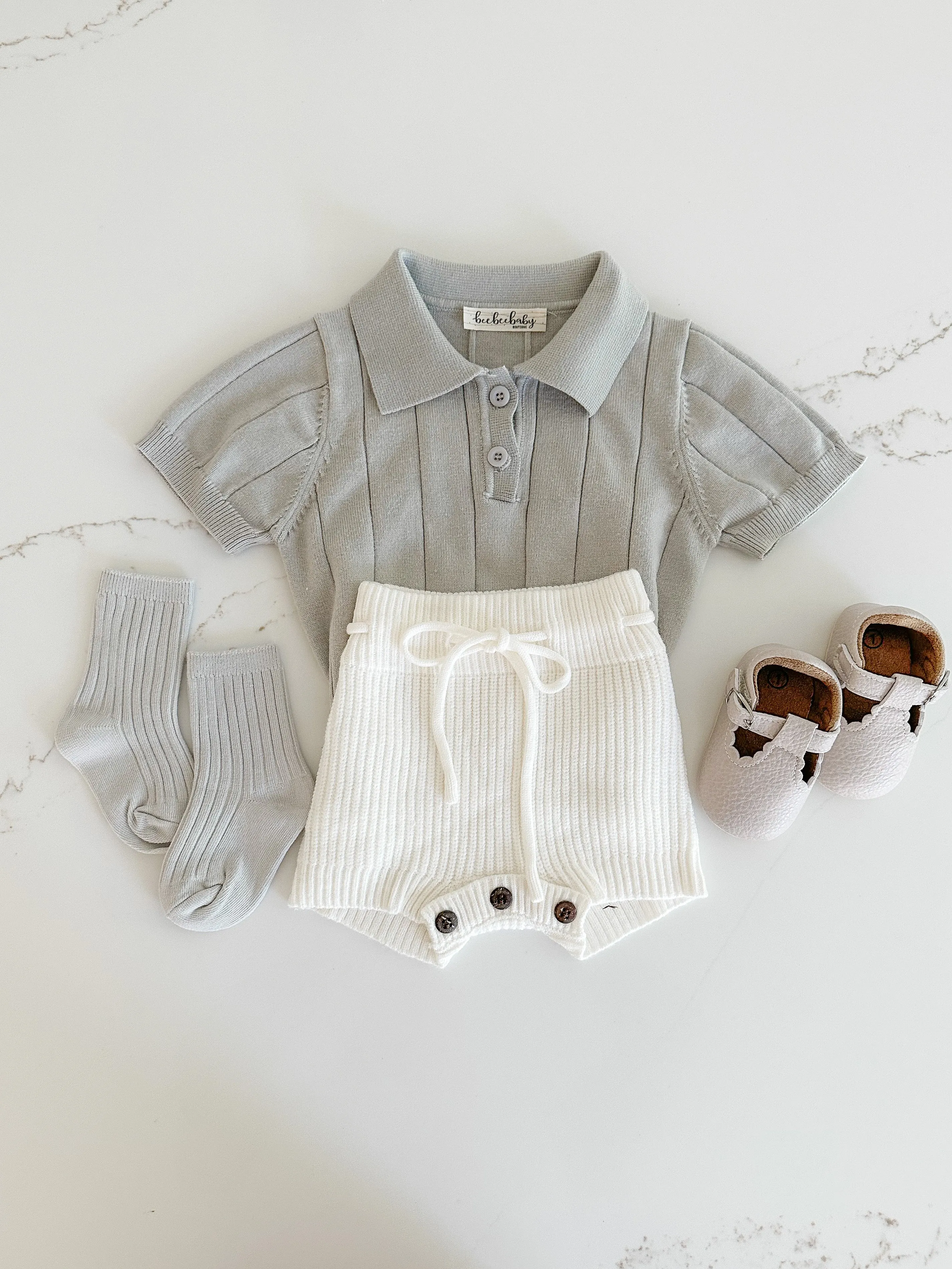Ribbed Knitted Shorts