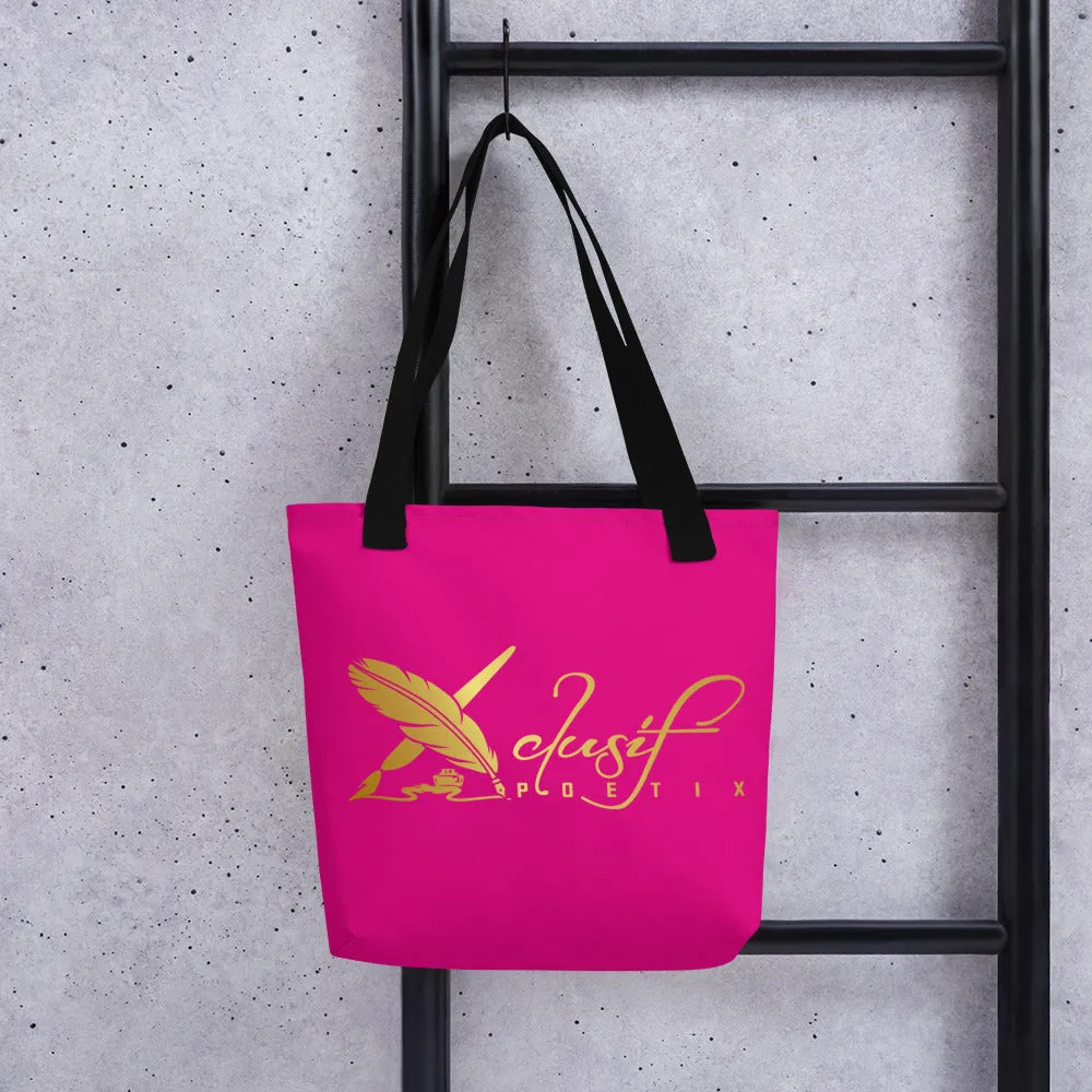 RICH BY XCLUSIF POETIX HOT PINK & GOLD Tote bag
