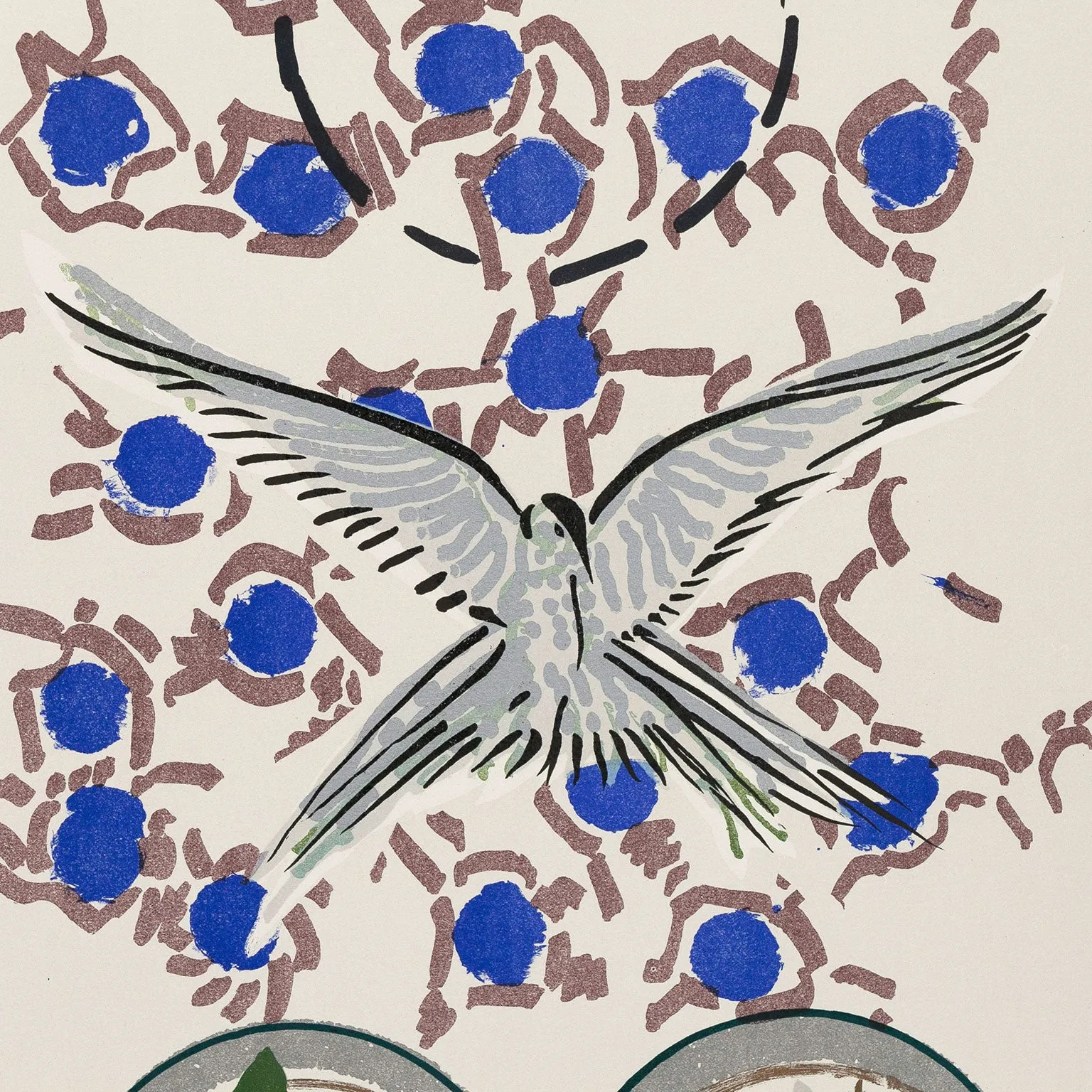 RIOPELLE "DOVE OF PEACE" SILKSCREEN, 1988