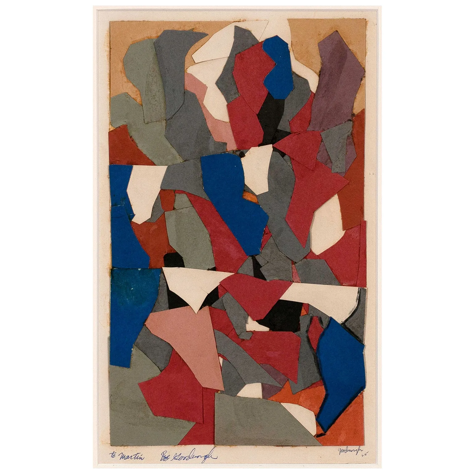 ROBERT GOODNOUGH "COLLAGE FOR A STAINED GLASS WINDOW", 1965