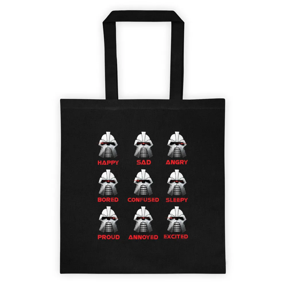 Robot Moods Emotions Chart Tote Bag