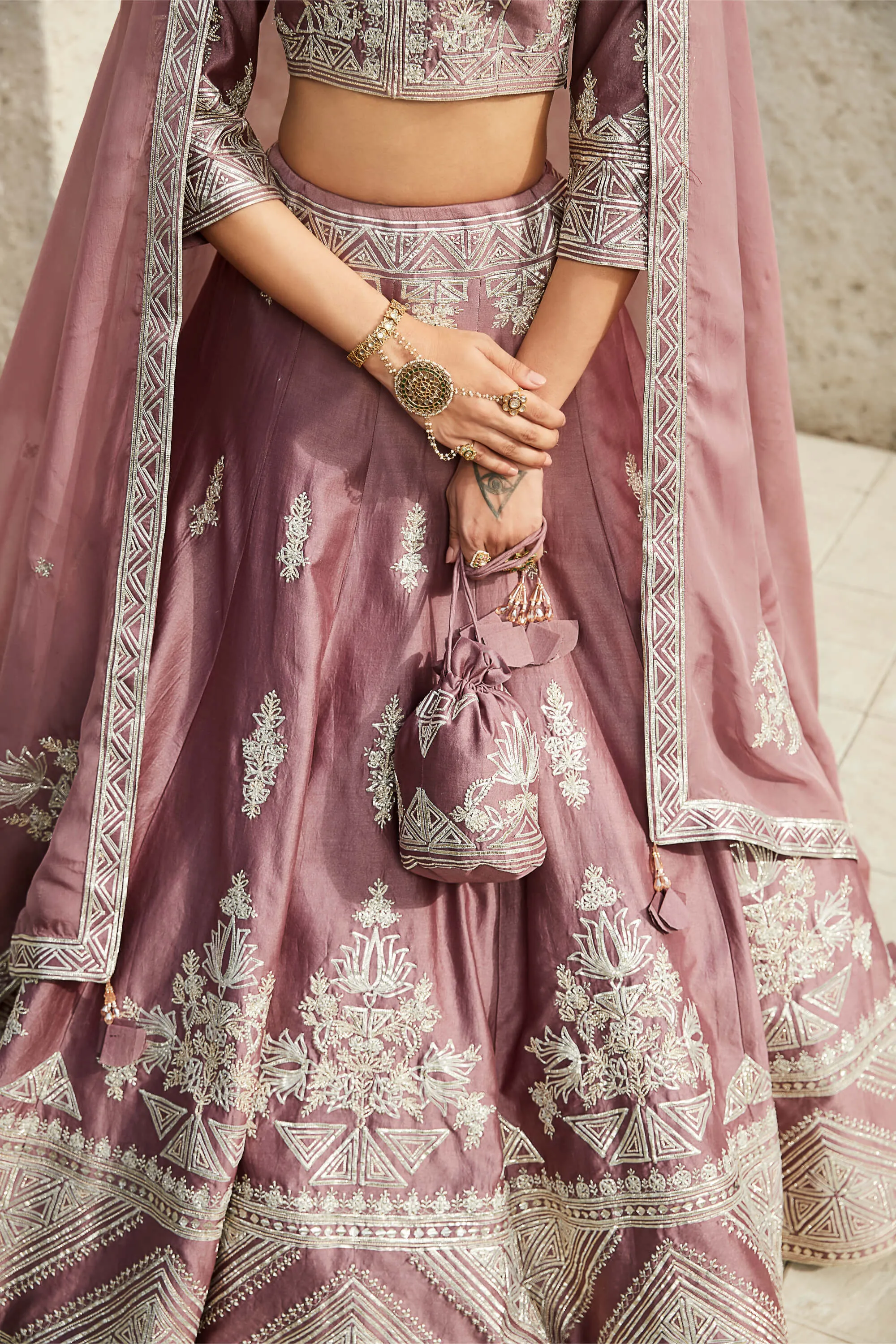 Rose pink lehenga set