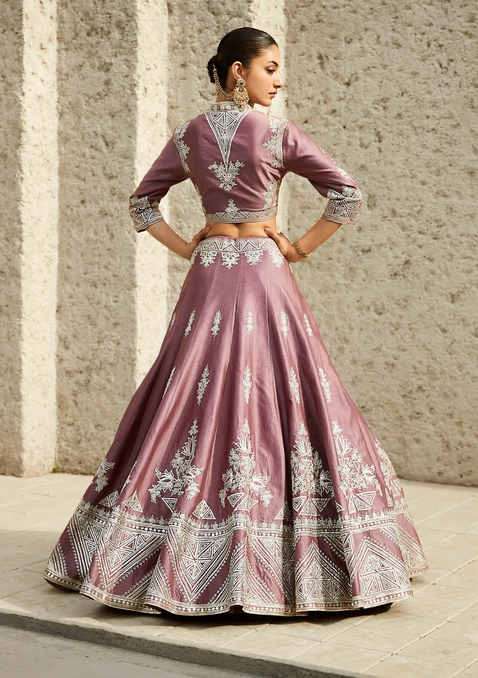 Rose pink lehenga set