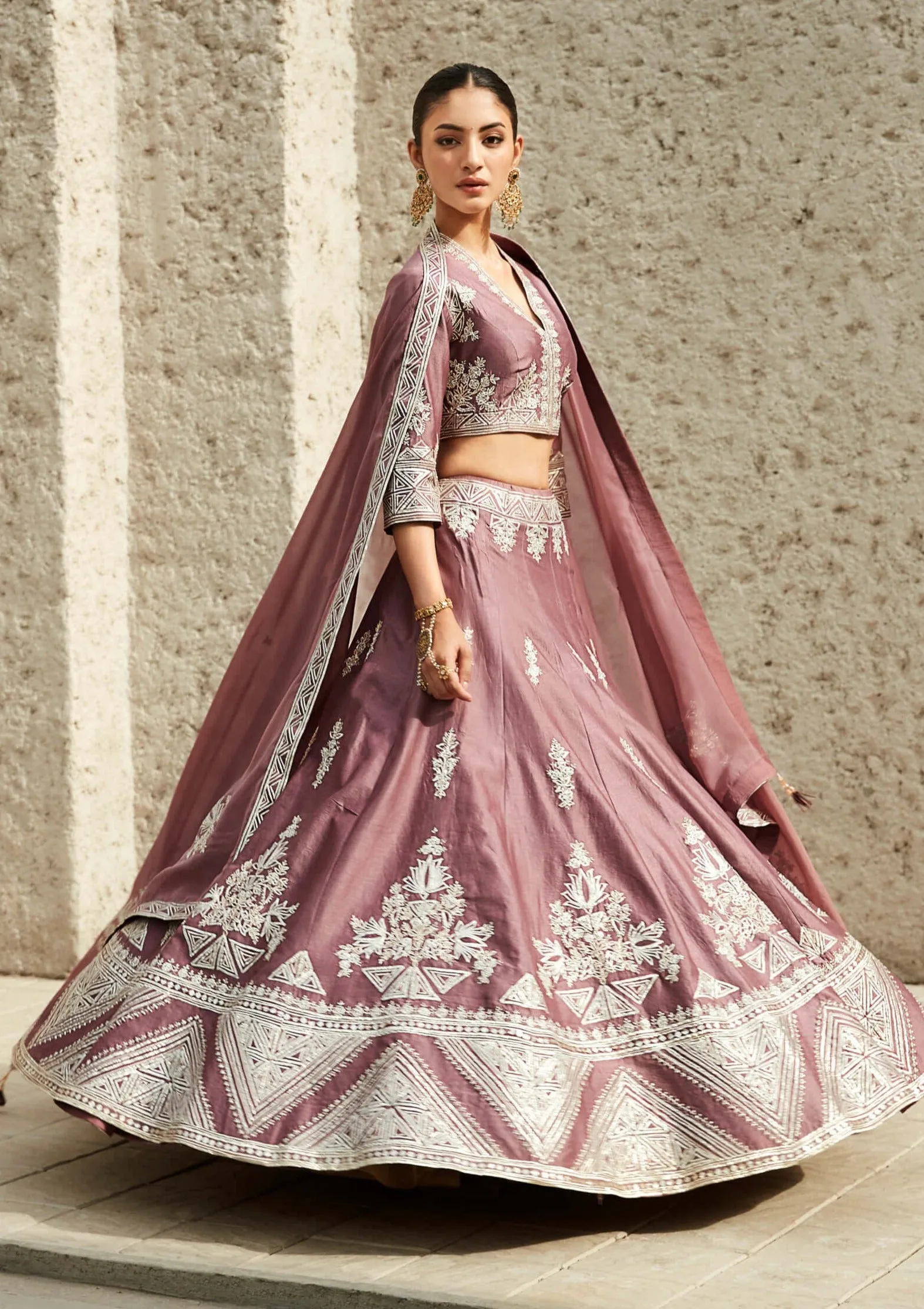 Rose pink lehenga set