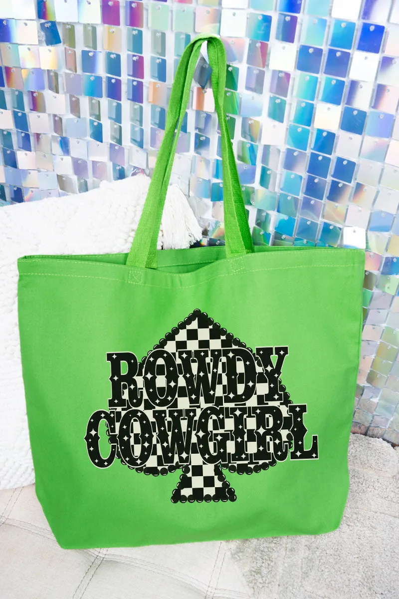 Rowdy Cowgirl Canvas Jumbo Tote