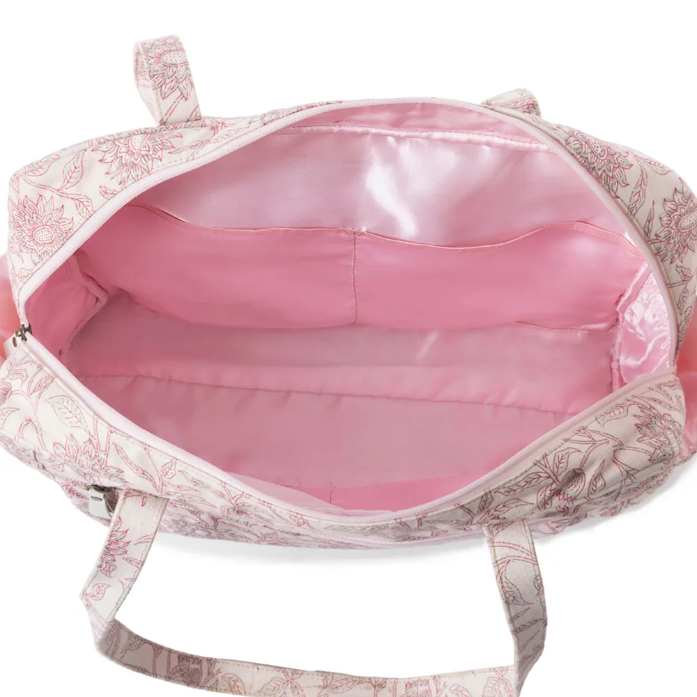 Royal Damask Diaper Bag In Pink