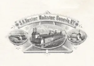 S. K. Nester, Maltster, Geneva, NY - Letterhead Graphic