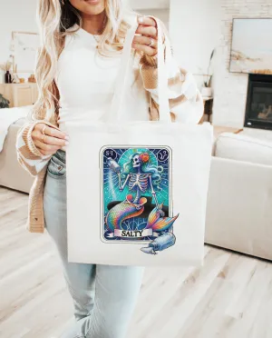 Salty Submarine Mermaid Tote Bag