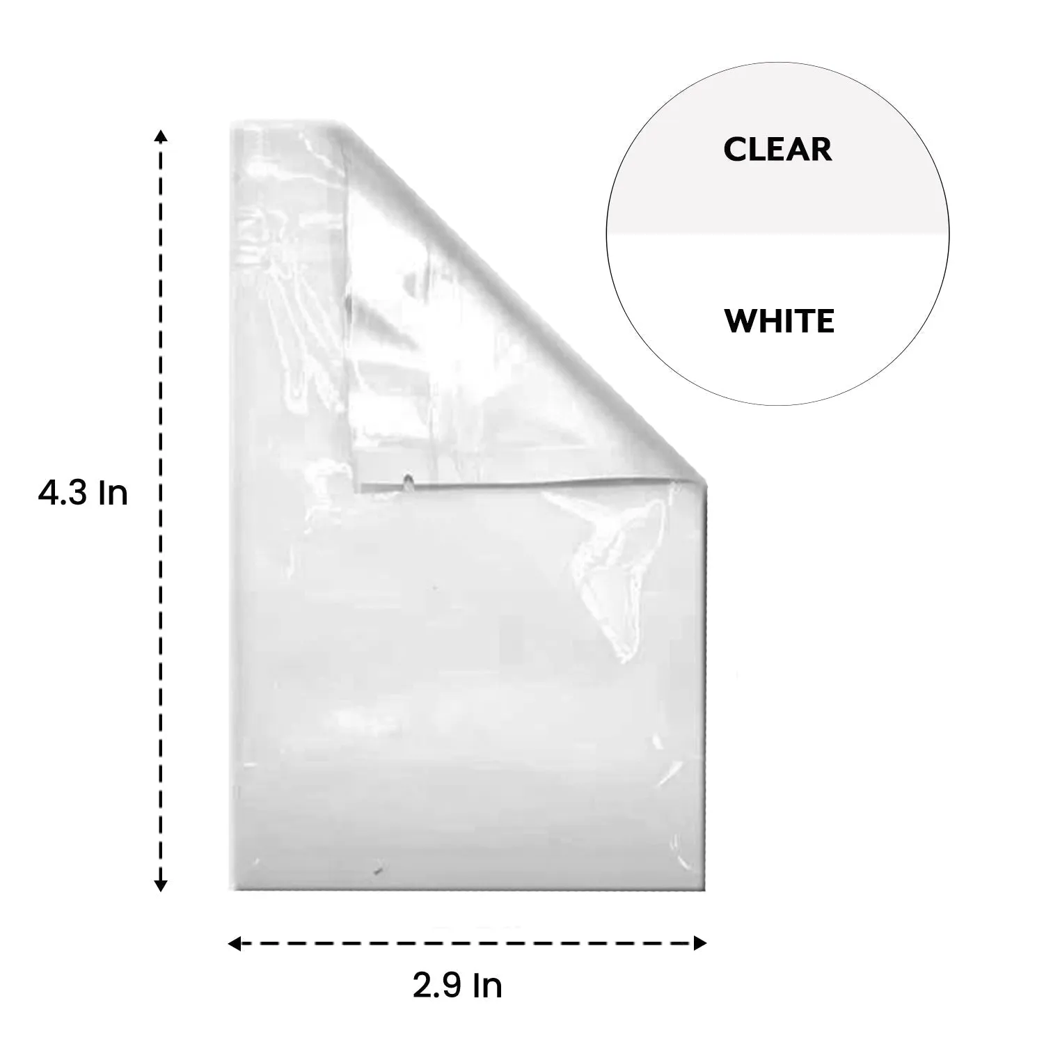 SAMPLE of Mylar Bag White/Clear - 1 Gram - 4.3 x 2.9" (1 Count)