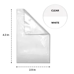 SAMPLE of Mylar Bag White/Clear - 1 Gram - 4.3 x 2.9" (1 Count)