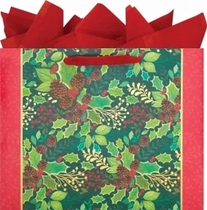 Seasonal Greens Large Vogue Gift Bag