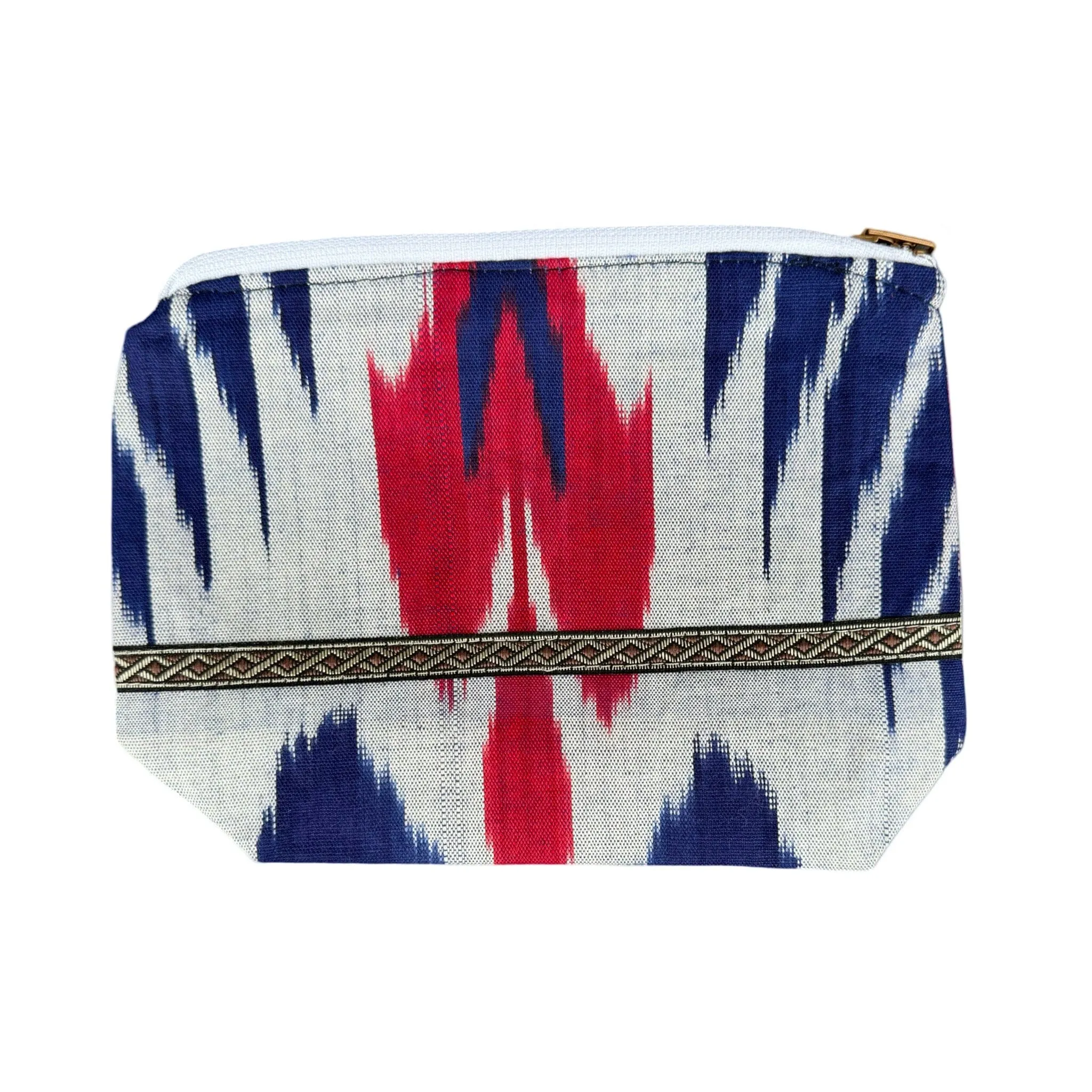 Silk Ikat Zipper Pouch From Uzbekistan
