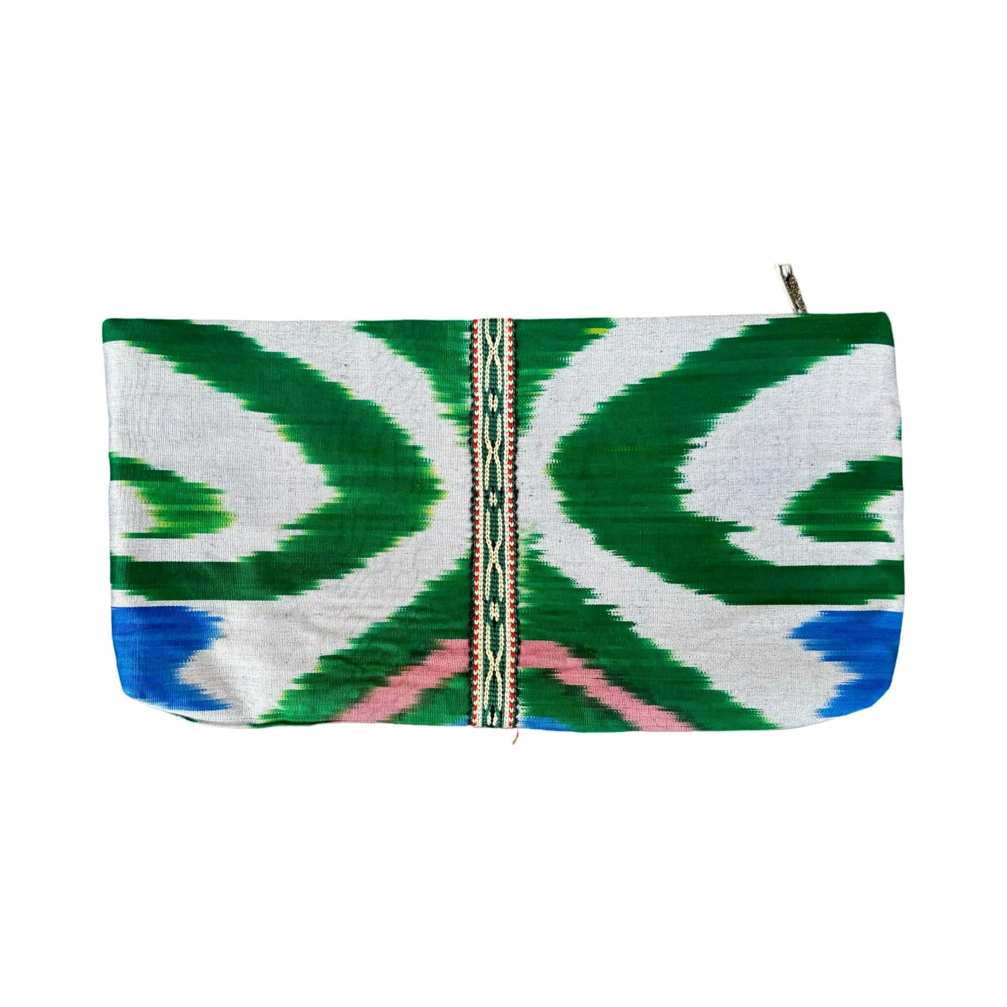 Silk Ikat Zipper Pouch From Uzbekistan