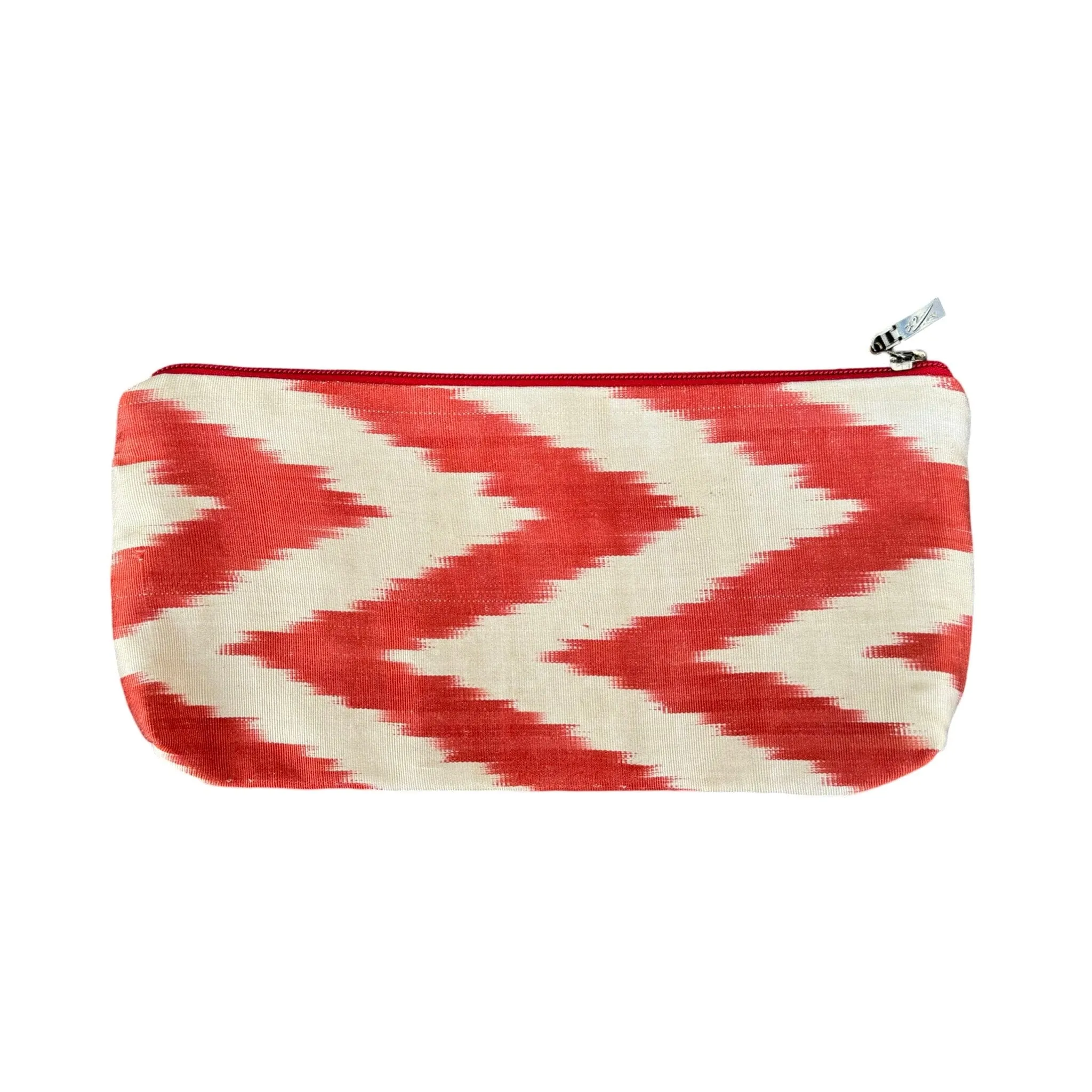 Silk Ikat Zipper Pouch From Uzbekistan