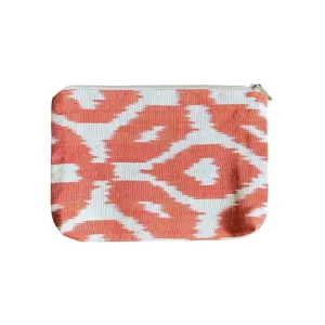 Silk Ikat Zipper Pouch From Uzbekistan